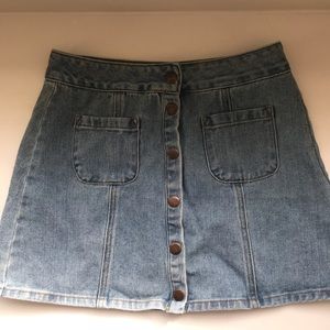Brandy Melville size 27 button up denim skirt